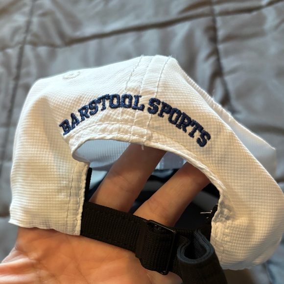 Barstool Sports Strapback White Baseball Cap Adjustable Buckle - Picture 3 of 4